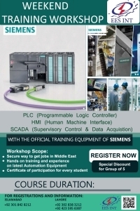 Professional Training session on SIEMENS PLC, HMI and SCADA in Islamabad and Lahore,Pakistan in Lahore